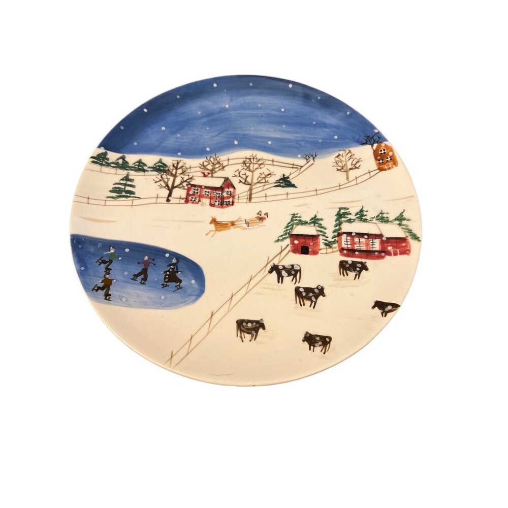 Bath Body Works Holiday 1998 Handcrafted Ceramic Plate Grandma Beaty 10 3/8"